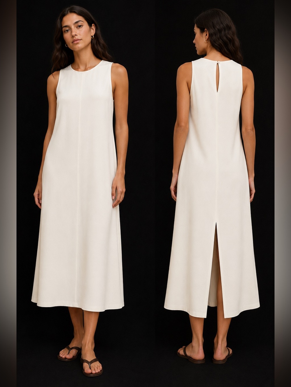 Massimo Dutti Sleeveless Midi Dress